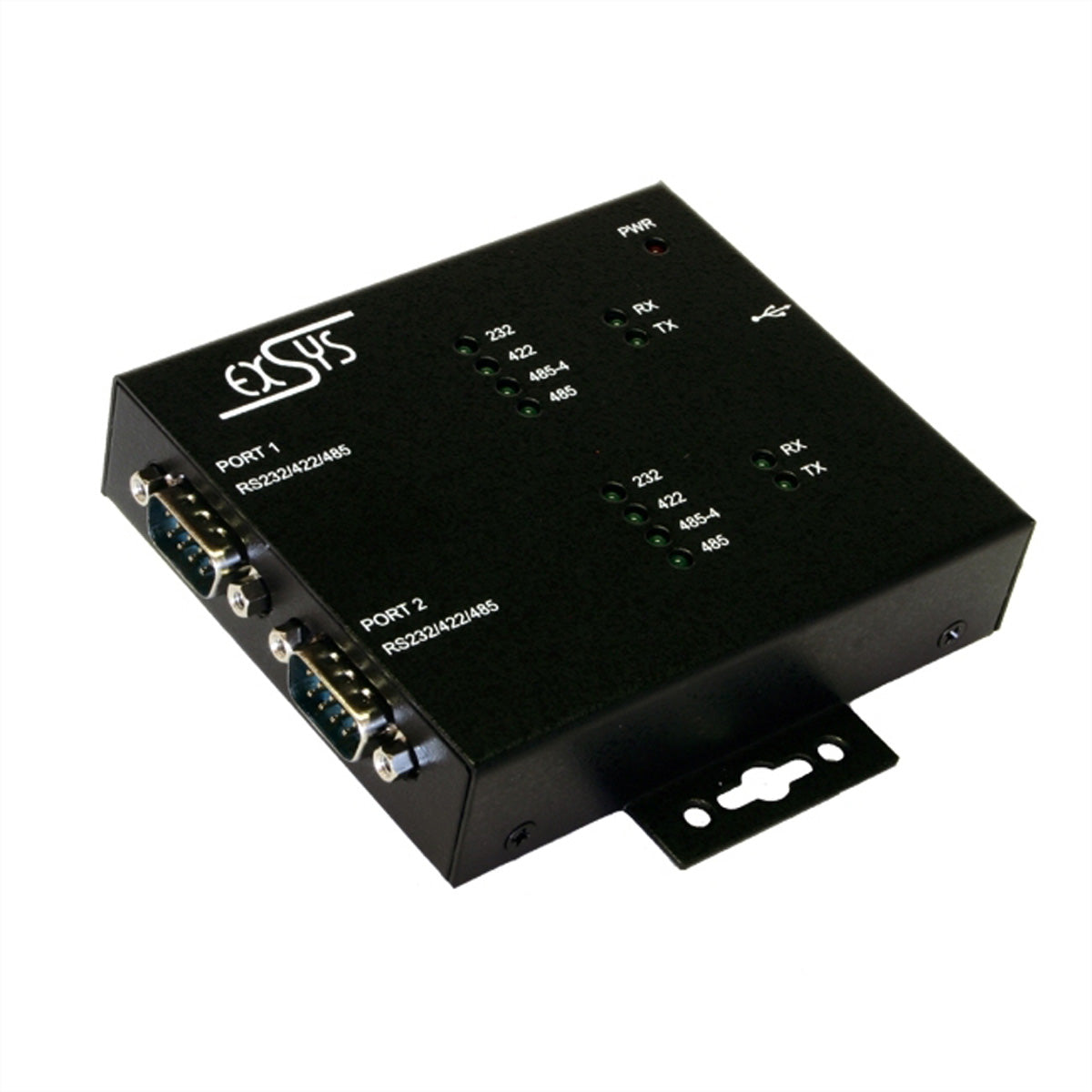 EXSYS EX-1333VIS Adapter USB zu 2× RS-232/422/485 – Optische Isolation, 15 kV ESD – für Windows, Linux