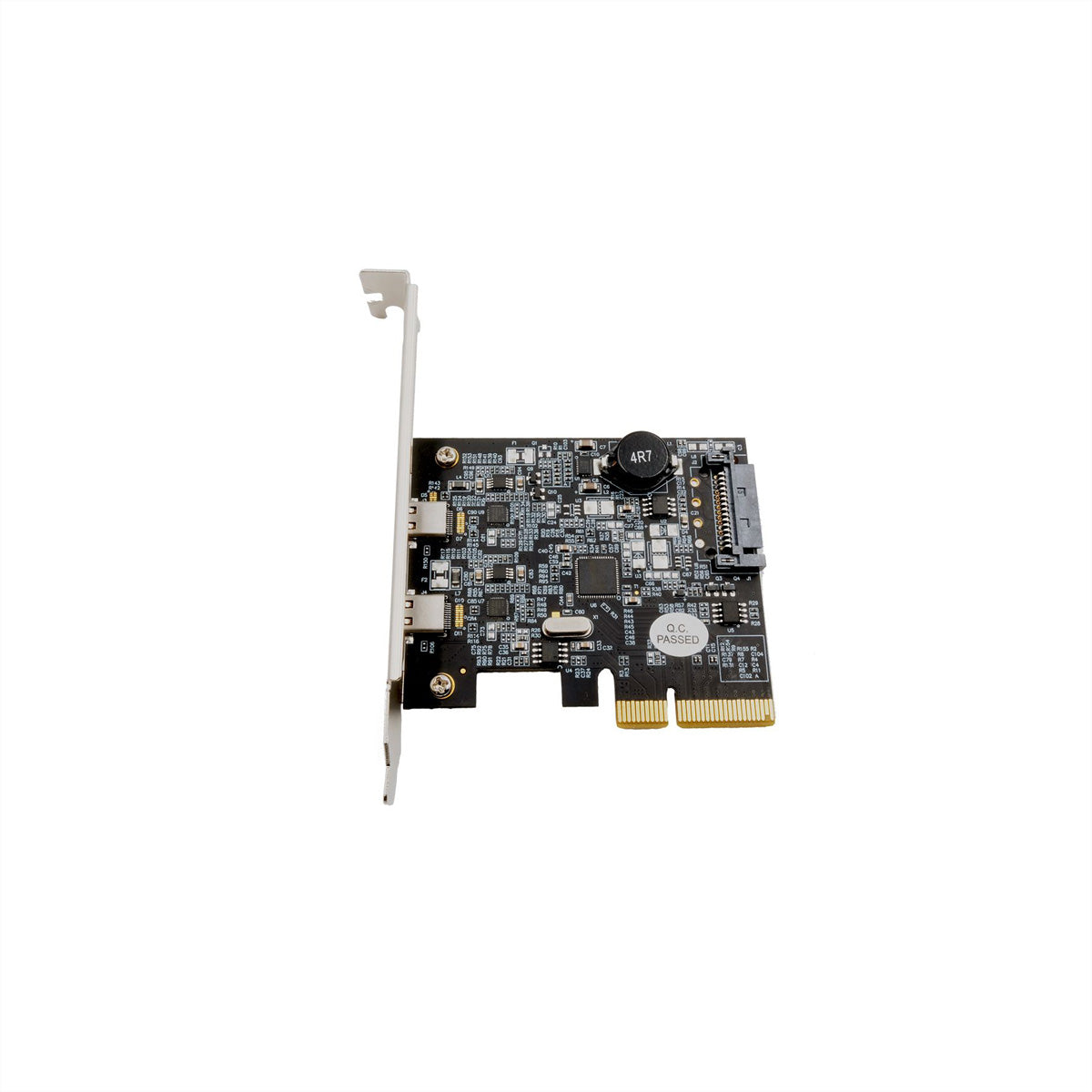 EXSYS EX-12000 PCIe USB-C Karte – 2× USB 3.2 Gen 2 (10 Gbit/s), PCIe Gen3x4, ASMedia ASM3142 – Low Profile