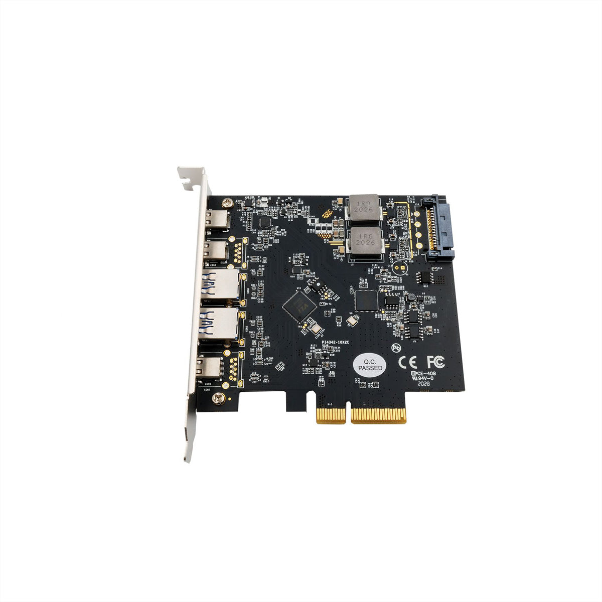 EXSYS PCIe USB-Adapterkarte – 2x USB-A Buchsen, 3x USB-C Buchsen – USB 3.2 Gen 2 (10 Gbit/s) – PCIe Gen3x4