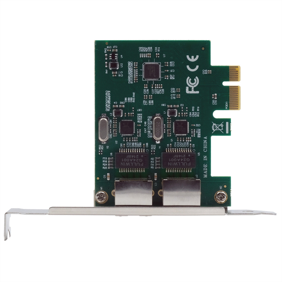 EXSYS EX-60102 PCIe Gigabit-Netzwerkkarte – 2× RJ-45, 1 Gbit/s, Low Profile, Realtek RTL8111F – für PC