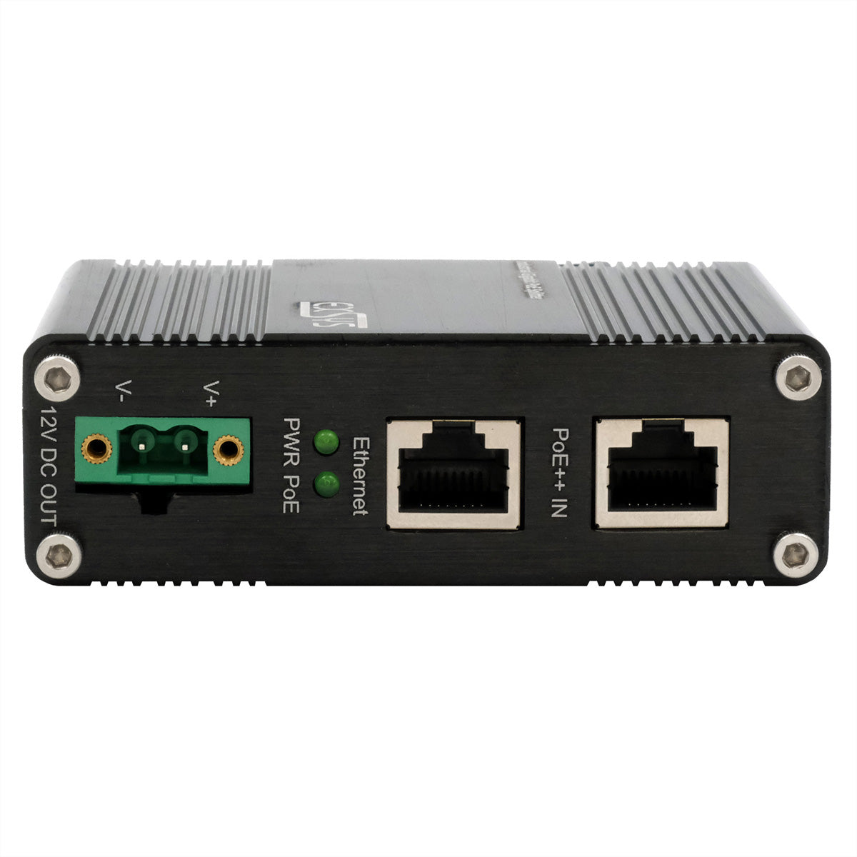 EXSYS EX-60326 PoE-Splitter – Gigabit, PoE++ 12 VDC/36 W, 1× RJ-45, Hutschiene – für IP-Kameras/WLAN-AP