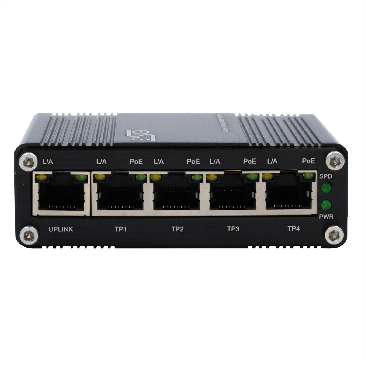 EXSYS EX-62020PoE – Unmanaged Switch – 5× 1G, 4× PoE-Ports (bis 30 W/Port), DIN-Schiene, IP40
