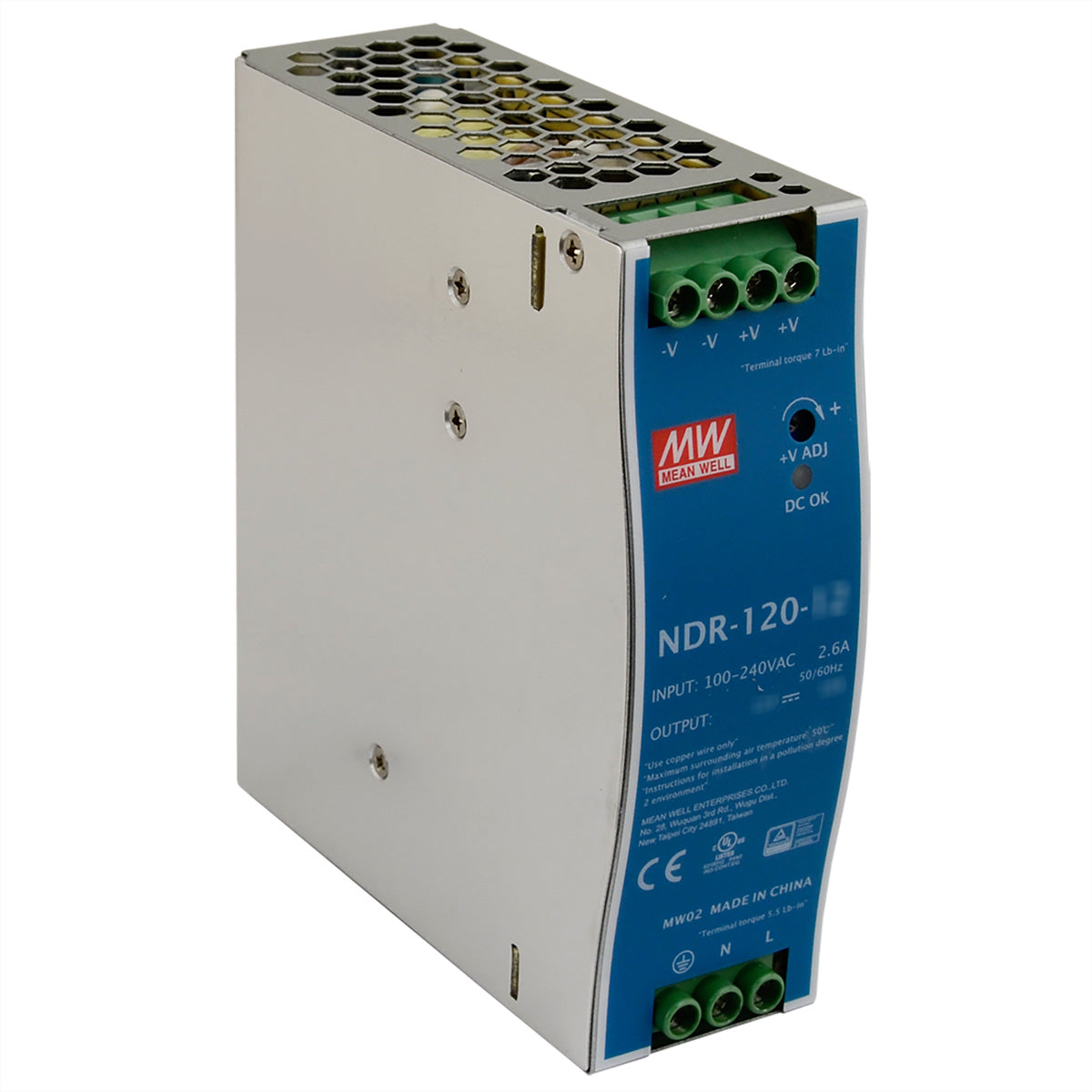 EXSYS HDR-120-24 Netzteil 120 W – DC 24 V/5 A, 90–264 VAC – DIN-Hutschiene – für EX-1113HMS, EX-1116HMVS