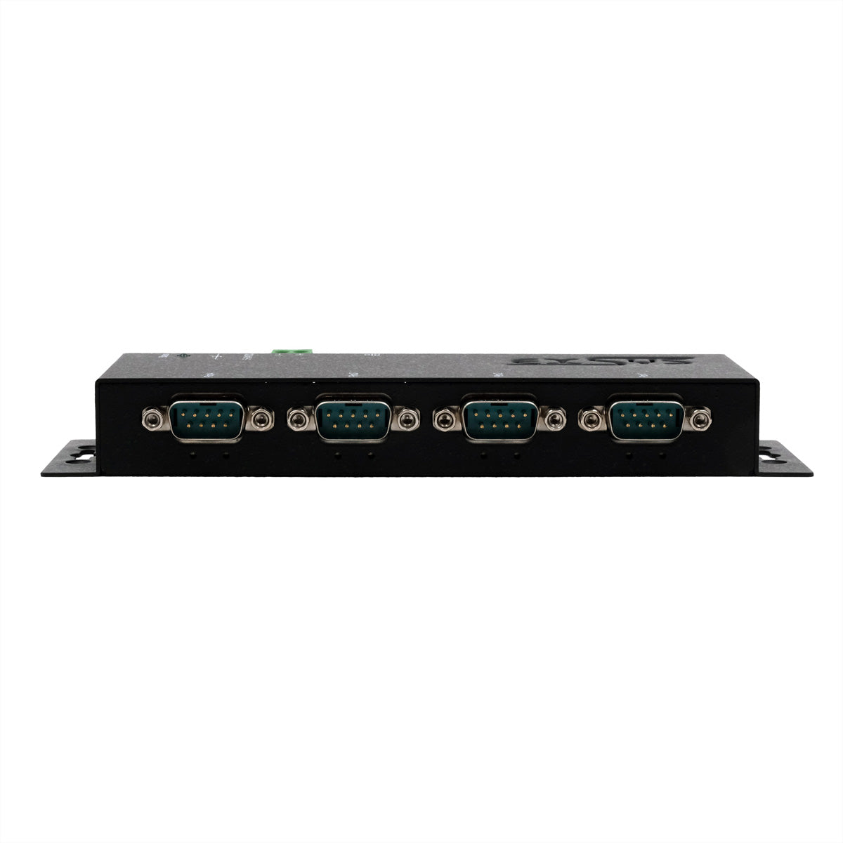 EXSYS EX-6114-2 Seriell zu Ethernet Geräteserver – 4× RS-232, RJ-45, Metallgehäuse, 12 V/3 A Netzteil – Schwarz