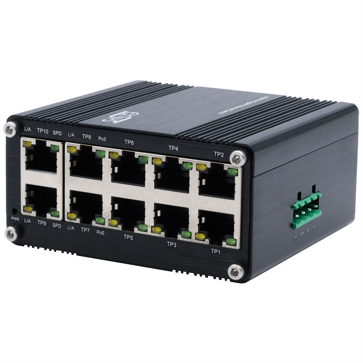 EXSYS EX-62025PoE – Unmanaged Switch – 10× 1G (8× PoE), PoE+, DIN-Rail