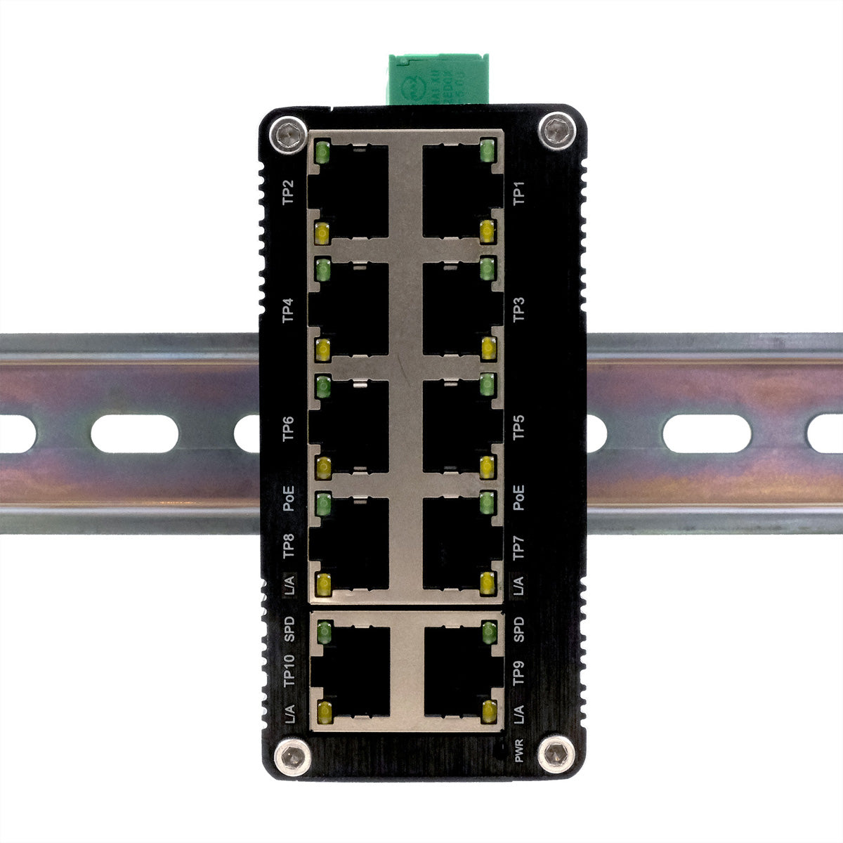 EXSYS EX-62025PoE – Unmanaged Switch – 10× 1G (8× PoE), PoE+, DIN-Rail