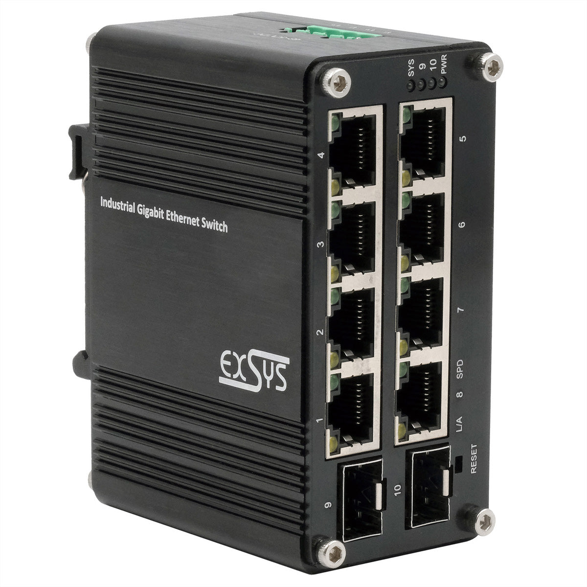 EXSYS EX-62035M-SFP – Managed Switch – 8× 1G, 2× SFP, DIN-Rail