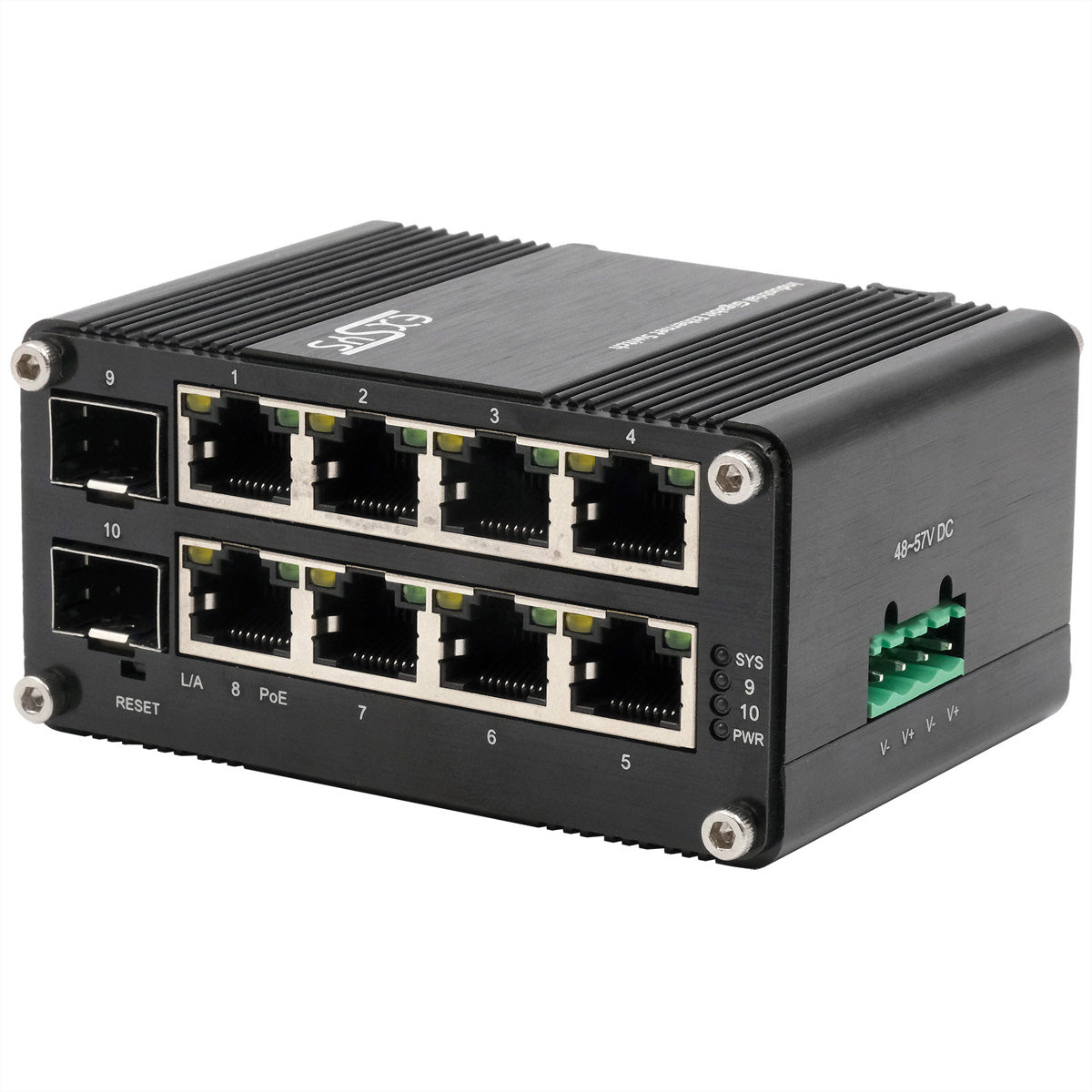 EXSYS EX-62035MPoE-SFP – Managed Switch – 8× 1G, 2× SFP, PoE+, DIN-Rail