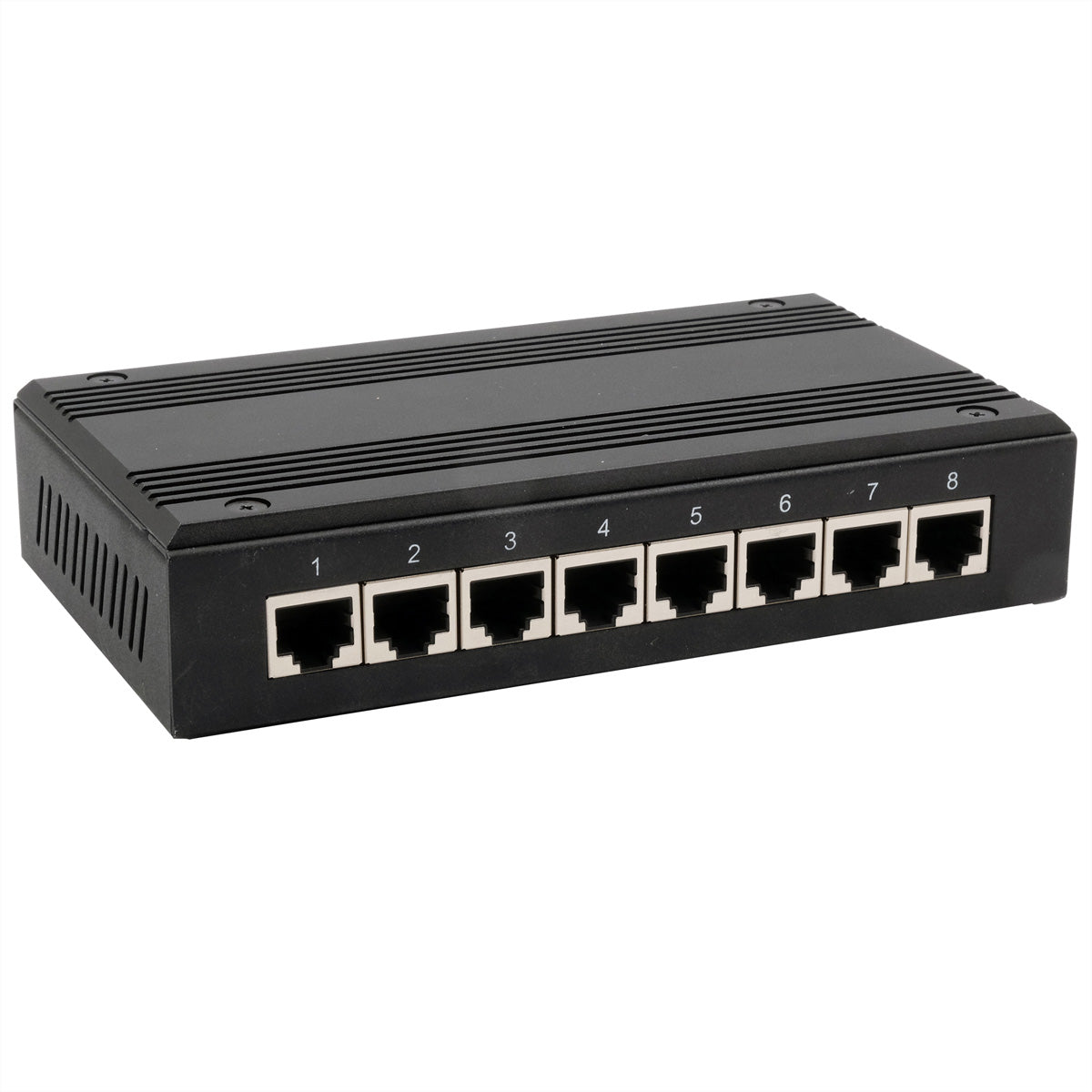 EXSYS EX-61008 Serieller Device-Server RS-232/422/485 zu Ethernet – 8× serielle Ports, RJ-45, Metallgehäuse