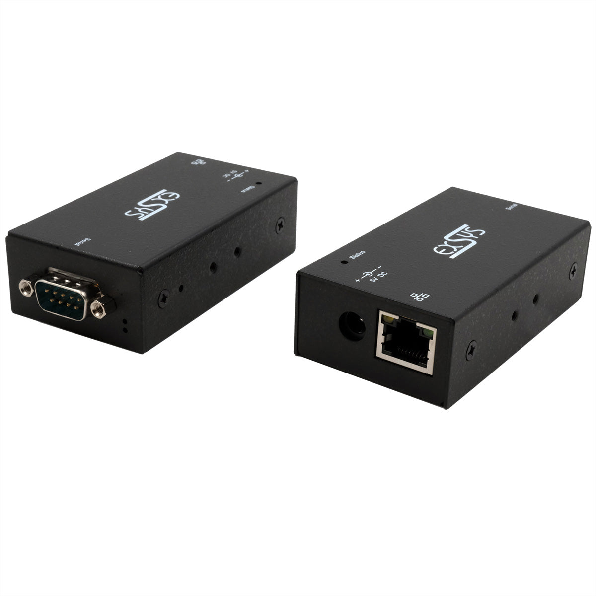 EXSYS EX-6111-2PoE Serieller Geräteserver – Ethernet zu RS-232, PoE/PoE+ (IEEE 802.3af/at), 1× DE-9