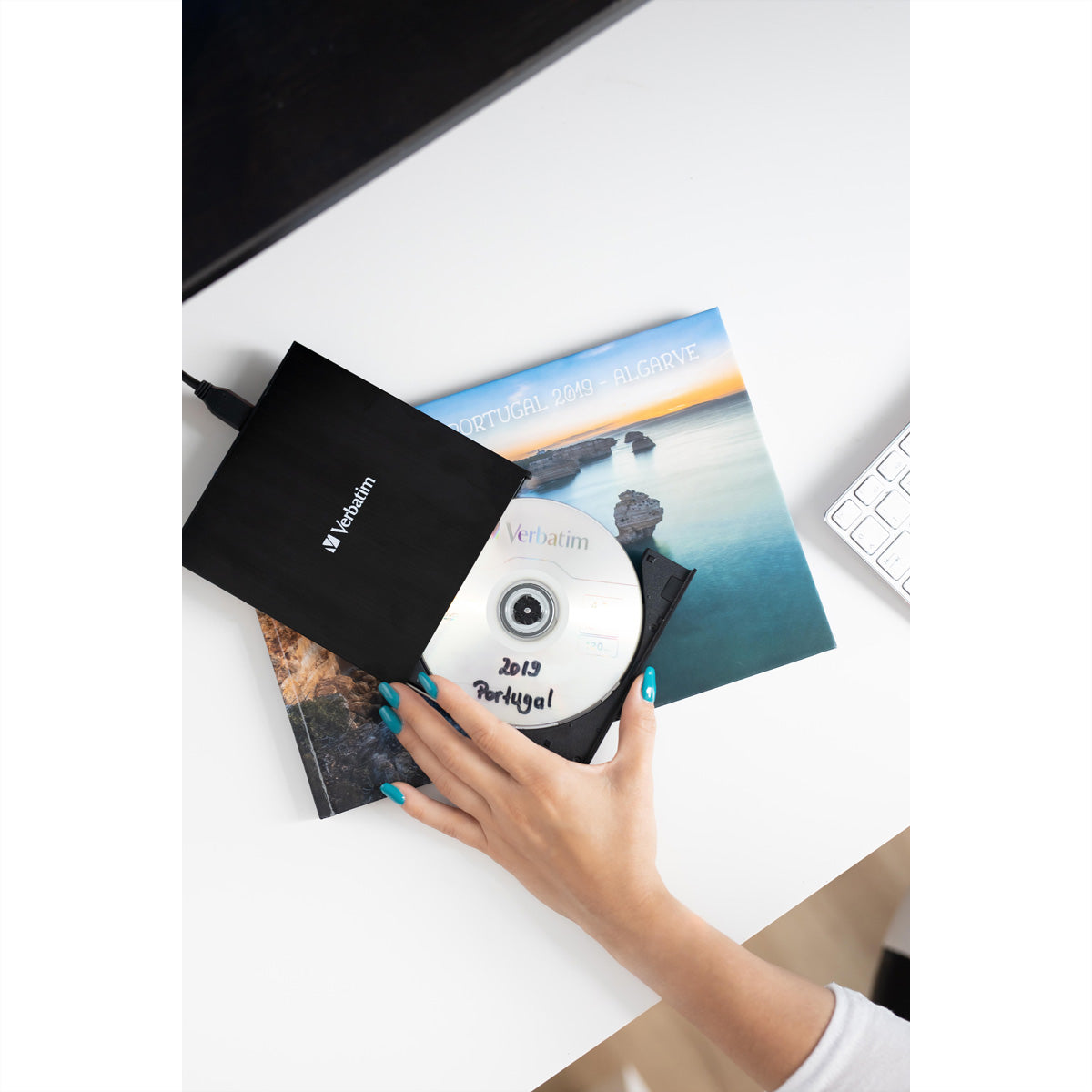 Verbatim Externes CD/DVD-Brenner, USB-C 3.2 Gen 1, 1,5 Gbit/s