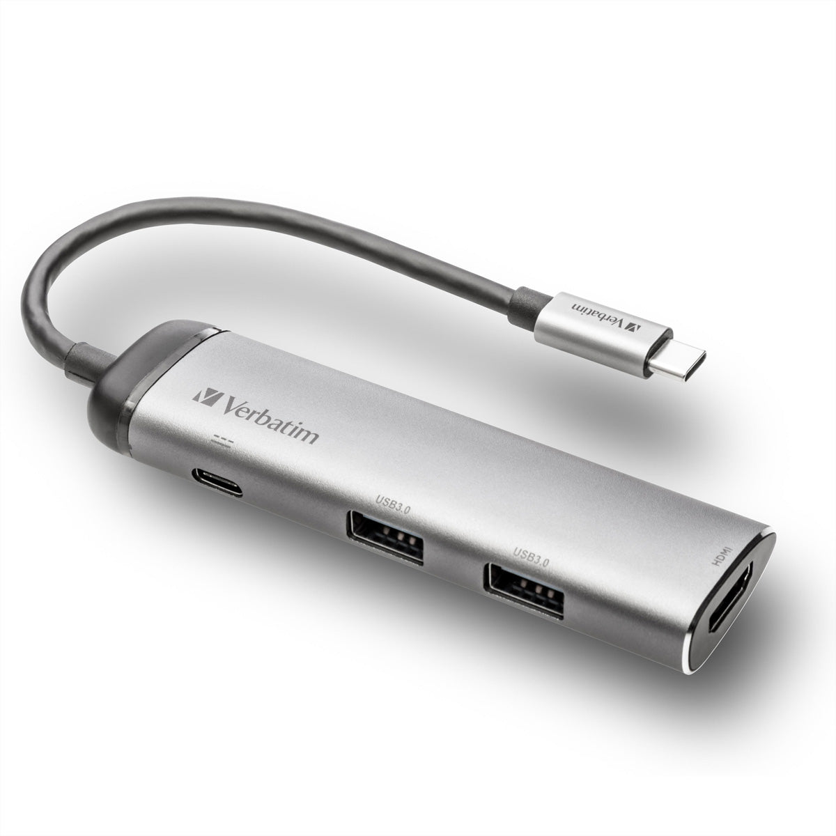 Verbatim Multiport-Adapter – USB-C, 1× HDMI, 2× USB-A, für Windows/Mac/Linux