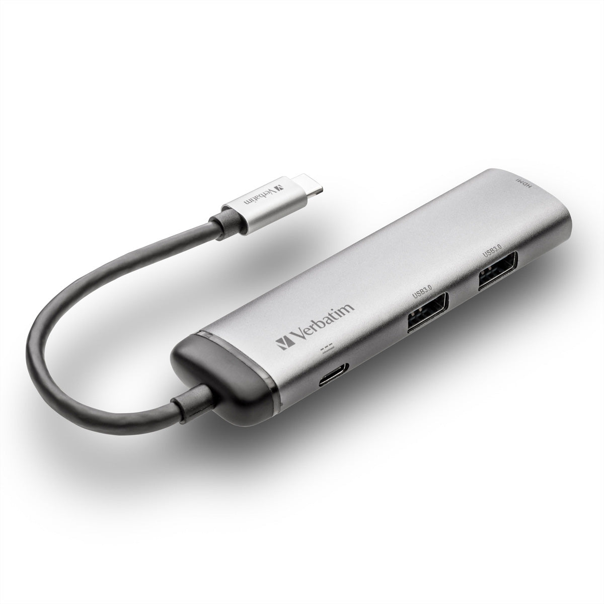 Verbatim Multiport-Adapter – USB-C, 1× HDMI, 2× USB-A, für Windows/Mac/Linux
