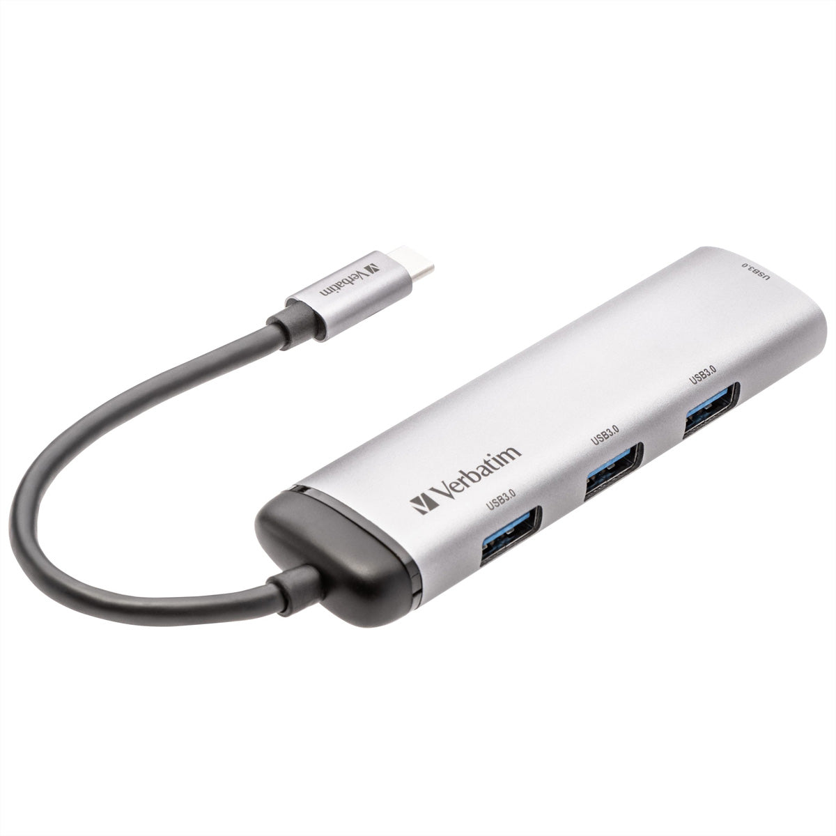 Verbatim USB-Hub – USB-C, 4× USB-A, für Windows/Mac