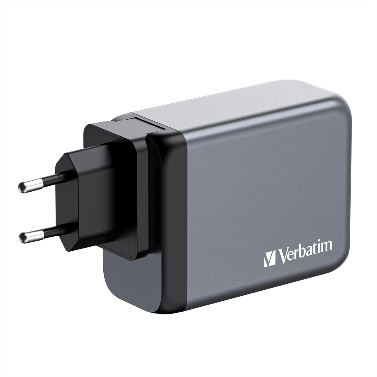 Verbatim GaN 4-Port USB-Ladegerät 200 W – USB-C×3, USB-A×1 – PD 3.0, PPS, QC 3.0, GaN – EU/UK/US-Adapter