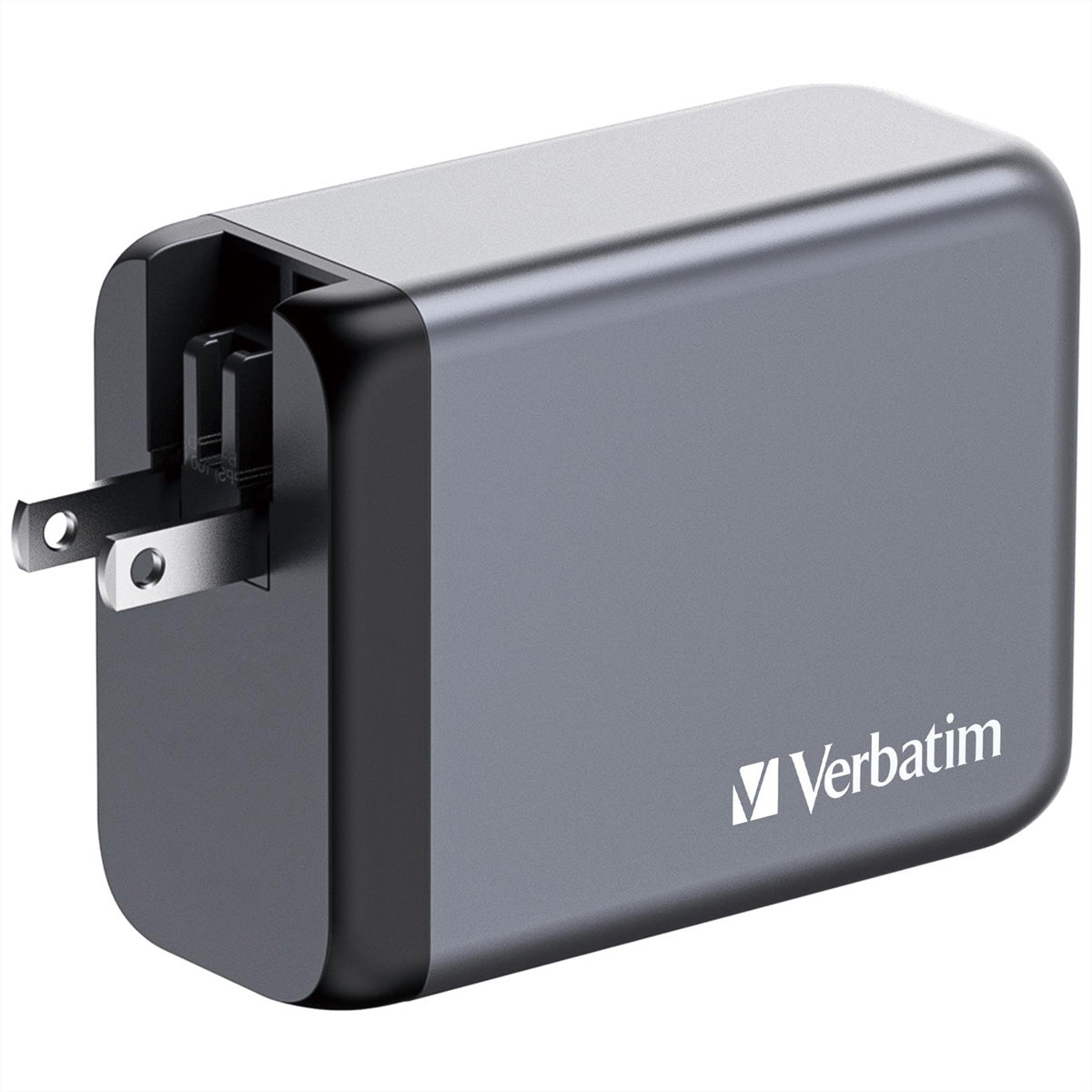 Verbatim GaN 4-Port USB-Ladegerät 200 W – USB-C×3, USB-A×1 – PD 3.0, PPS, QC 3.0, GaN – EU/UK/US-Adapter