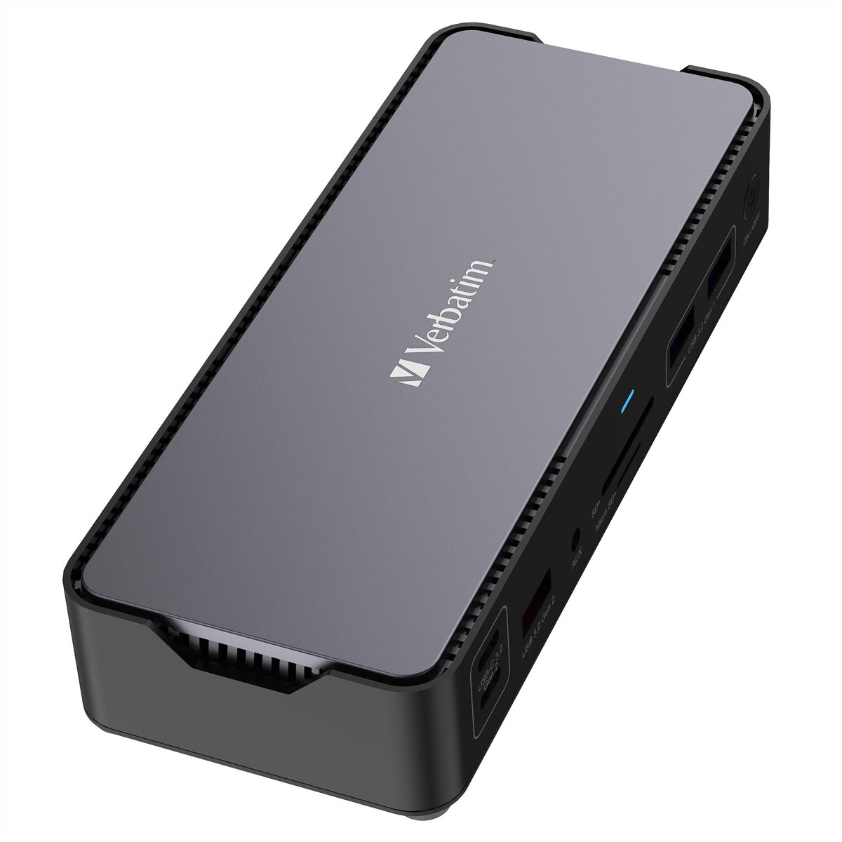 Verbatim CDS-15 Dockingstation – USB-C, 1× DP, 2× HDMI, 4× USB-A, 100 W PD, GbE, 3,5 mm Audio, für Windows/Mac