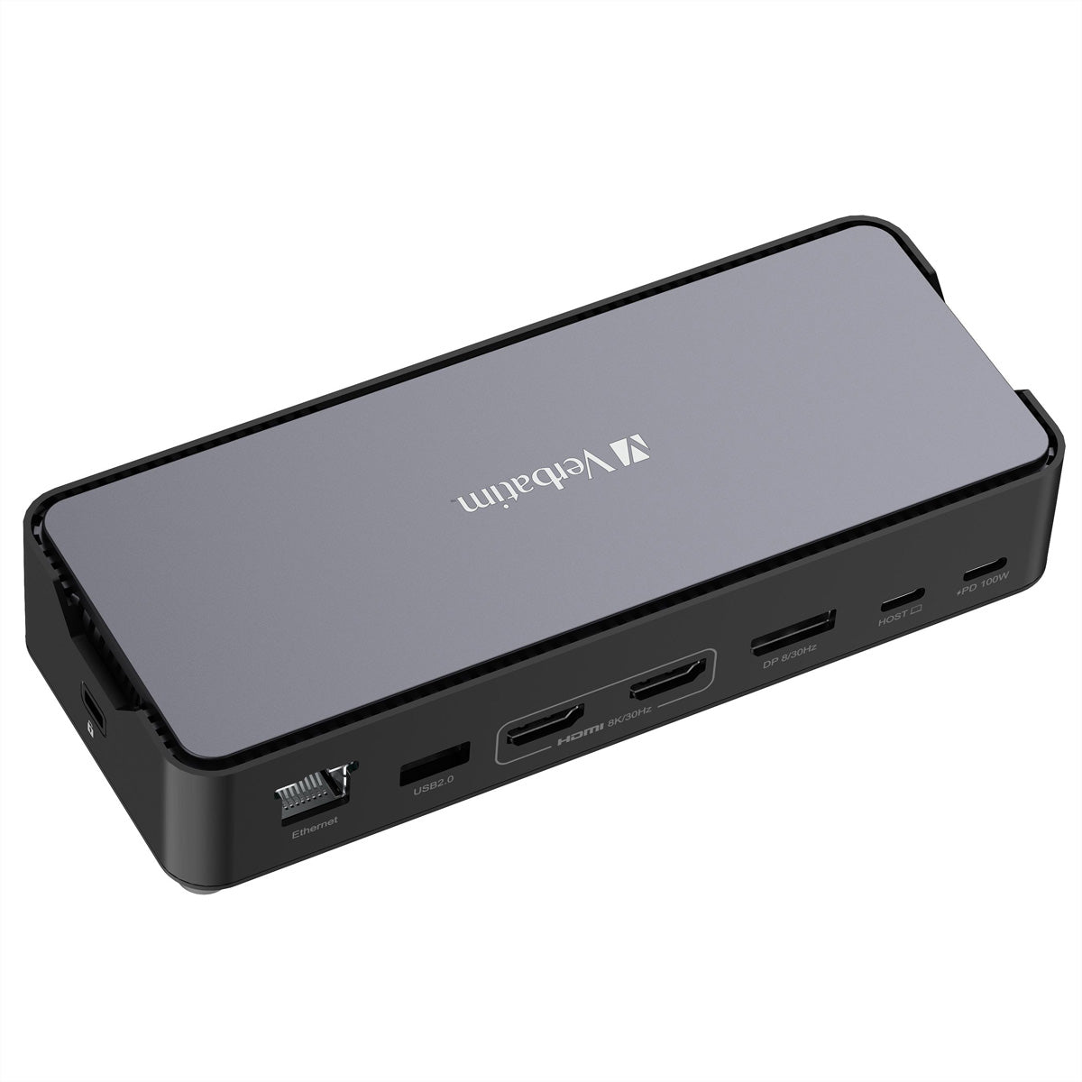 Verbatim CDS-15 Dockingstation – USB-C, 1× DP, 2× HDMI, 4× USB-A, 100 W PD, GbE, 3,5 mm Audio, für Windows/Mac
