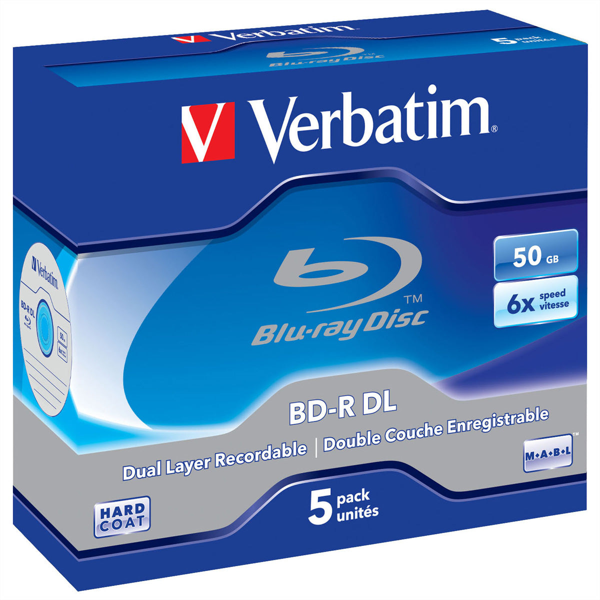 Verbatim BD-R 50 GB – 6×, Jewelcase, 5er Pack