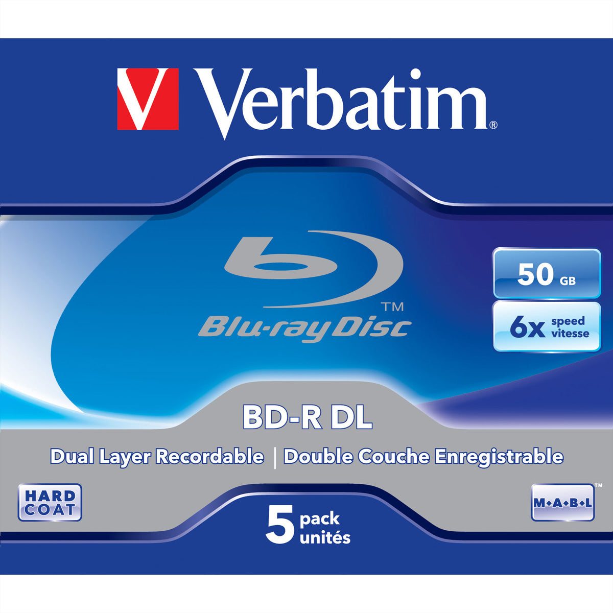 Verbatim BD-R 50 GB – 6×, Jewelcase, 5er Pack