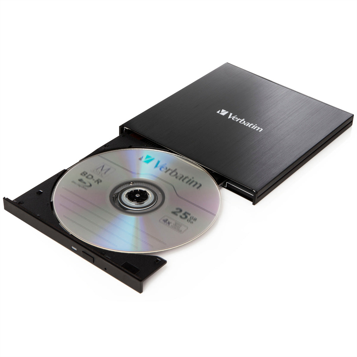 Verbatim Slimline Blu-ray Writer USB-C – für BD/BD-R/BD-R DL/BDXL, DVD, CD, MDISC