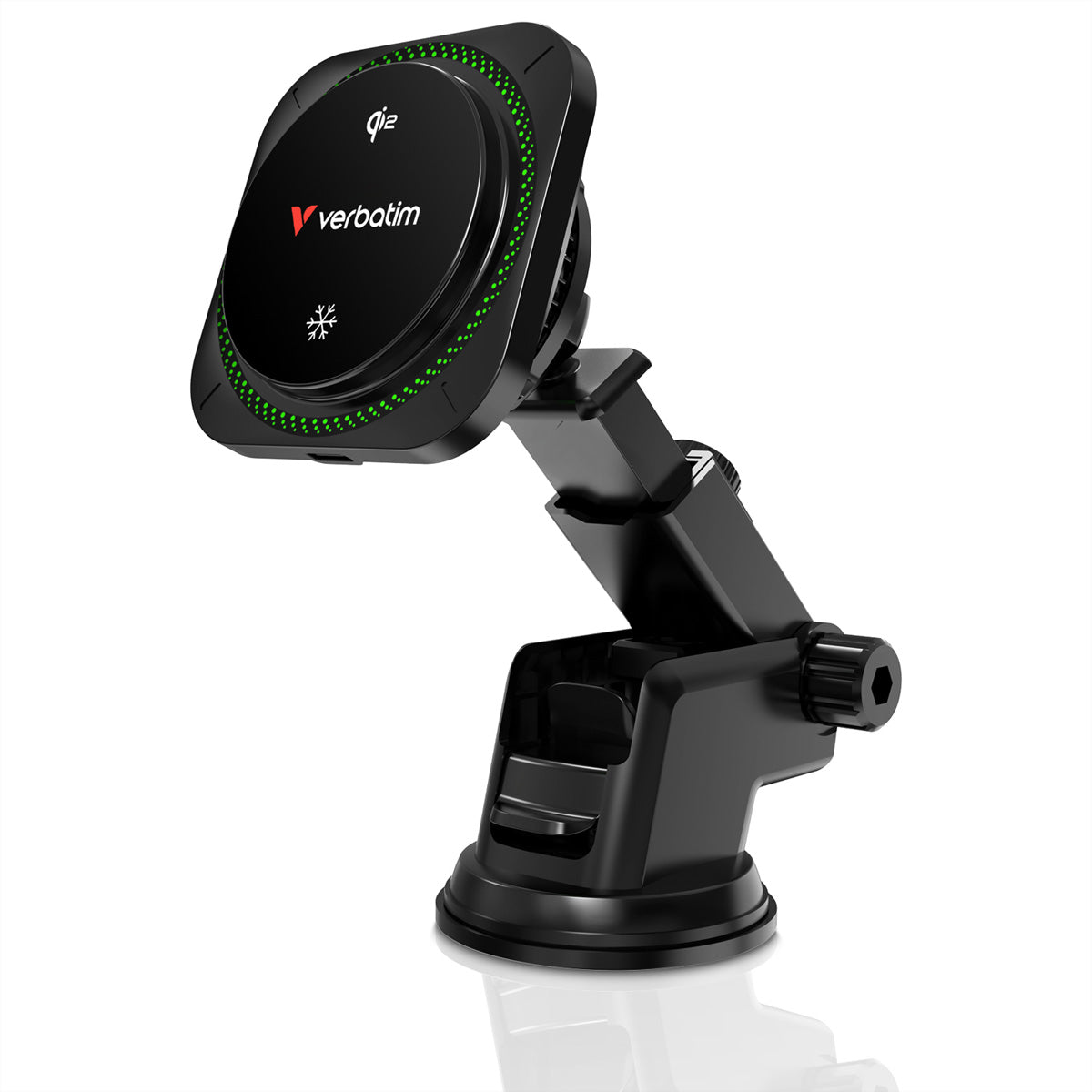 Verbatim Kabelloses Ladegerät, MagSafe/Qi2, 15 W – für iPhone ab 12 (MagSafe) & Qi2 Android – Schwarz