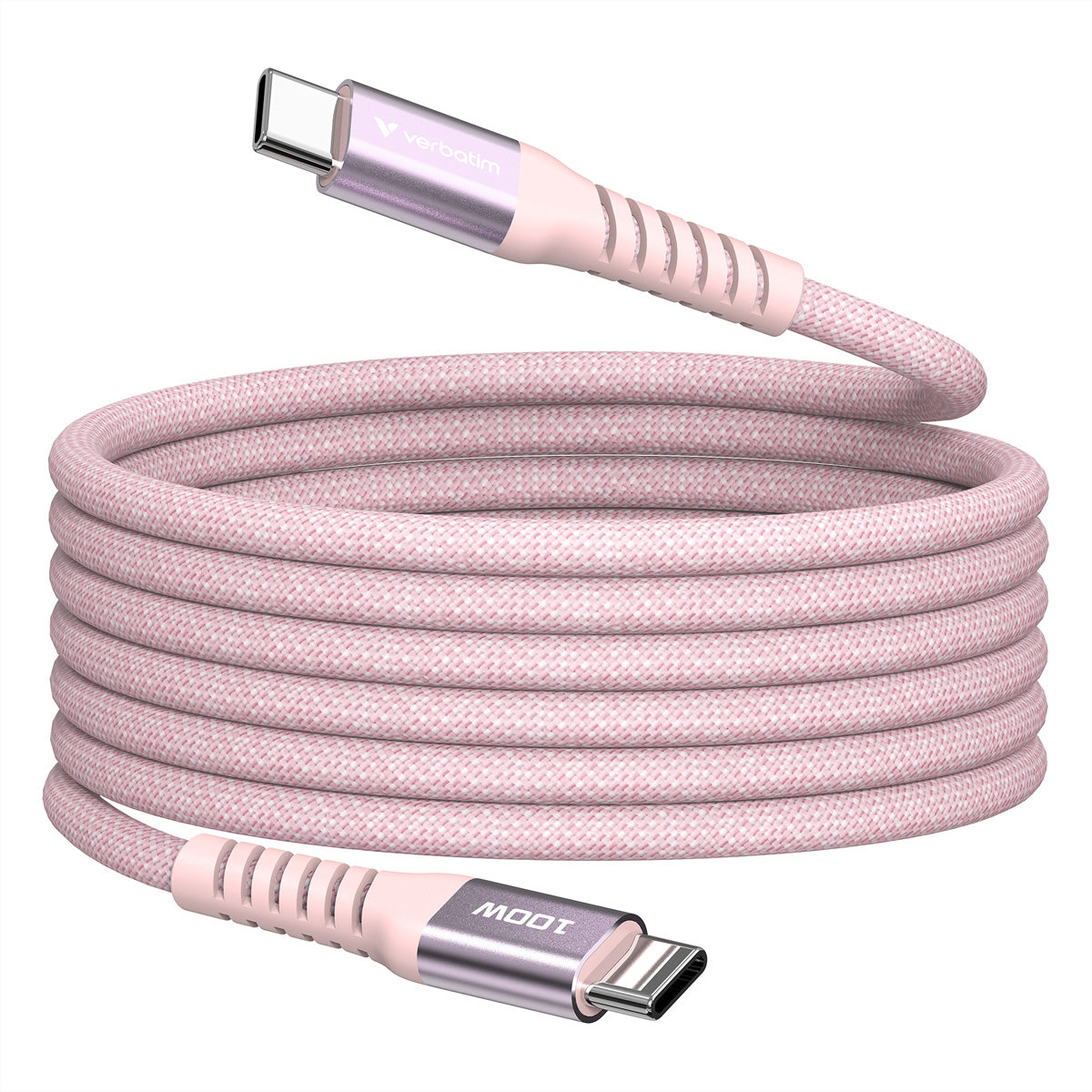 Verbatim USB-C auf USB-C Kabel – USB 2.0 (480 Mbit/s) – 1,2 m – PD 100 W – für iPhone 16, Galaxy S22 und mehr