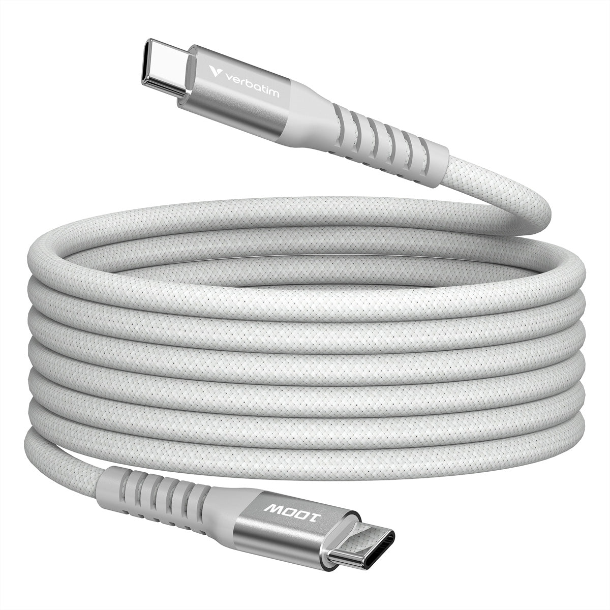 Verbatim USB-C auf USB-C Kabel – USB 2.0 (480 Mbit/s) – 1,2 m – PD 100 W – für iPhone 16, Galaxy S22 und mehr