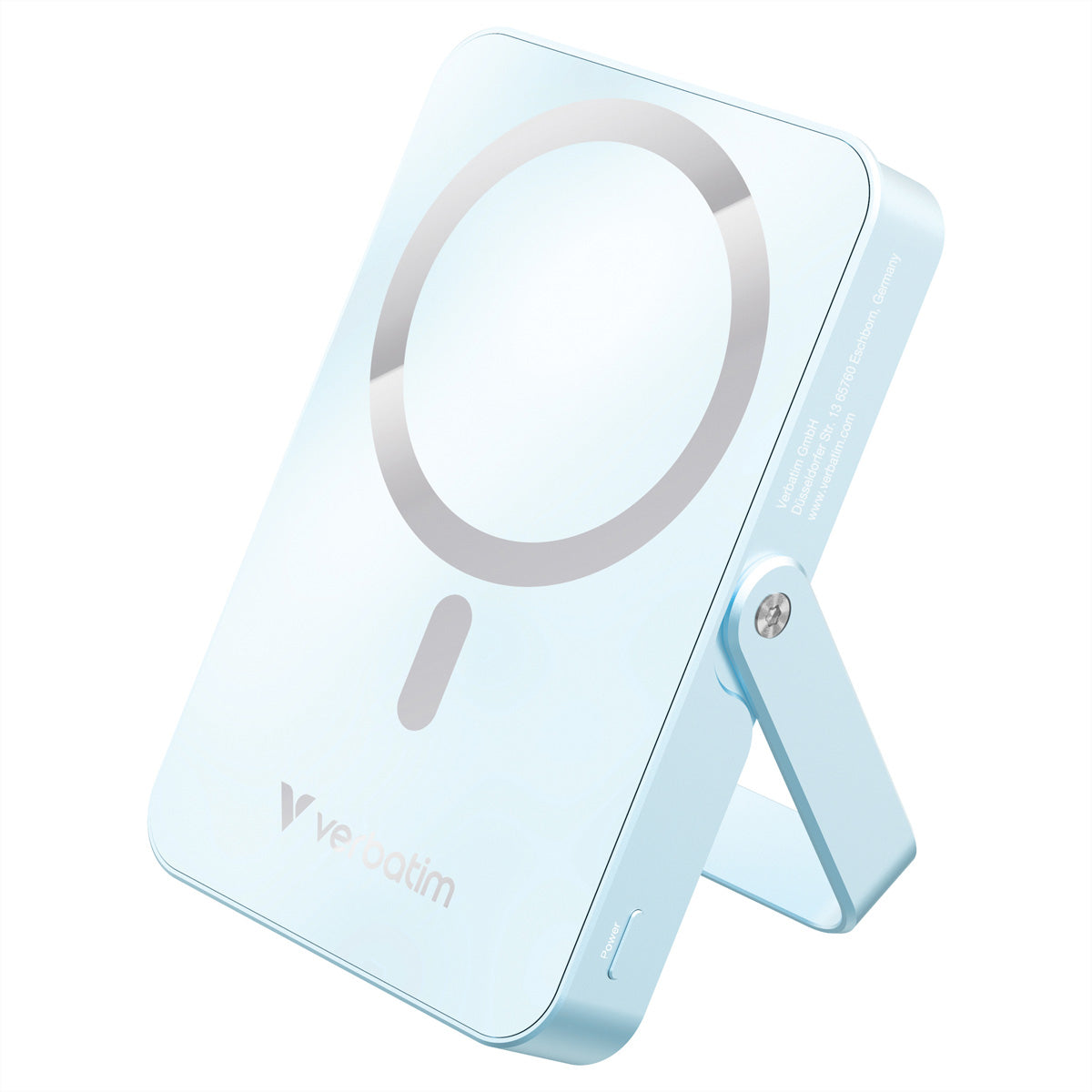 Verbatim MagSafe Powerbank 10'000 mAh – 20 W PD, 15 W MagSafe, 1× USB-C, blau