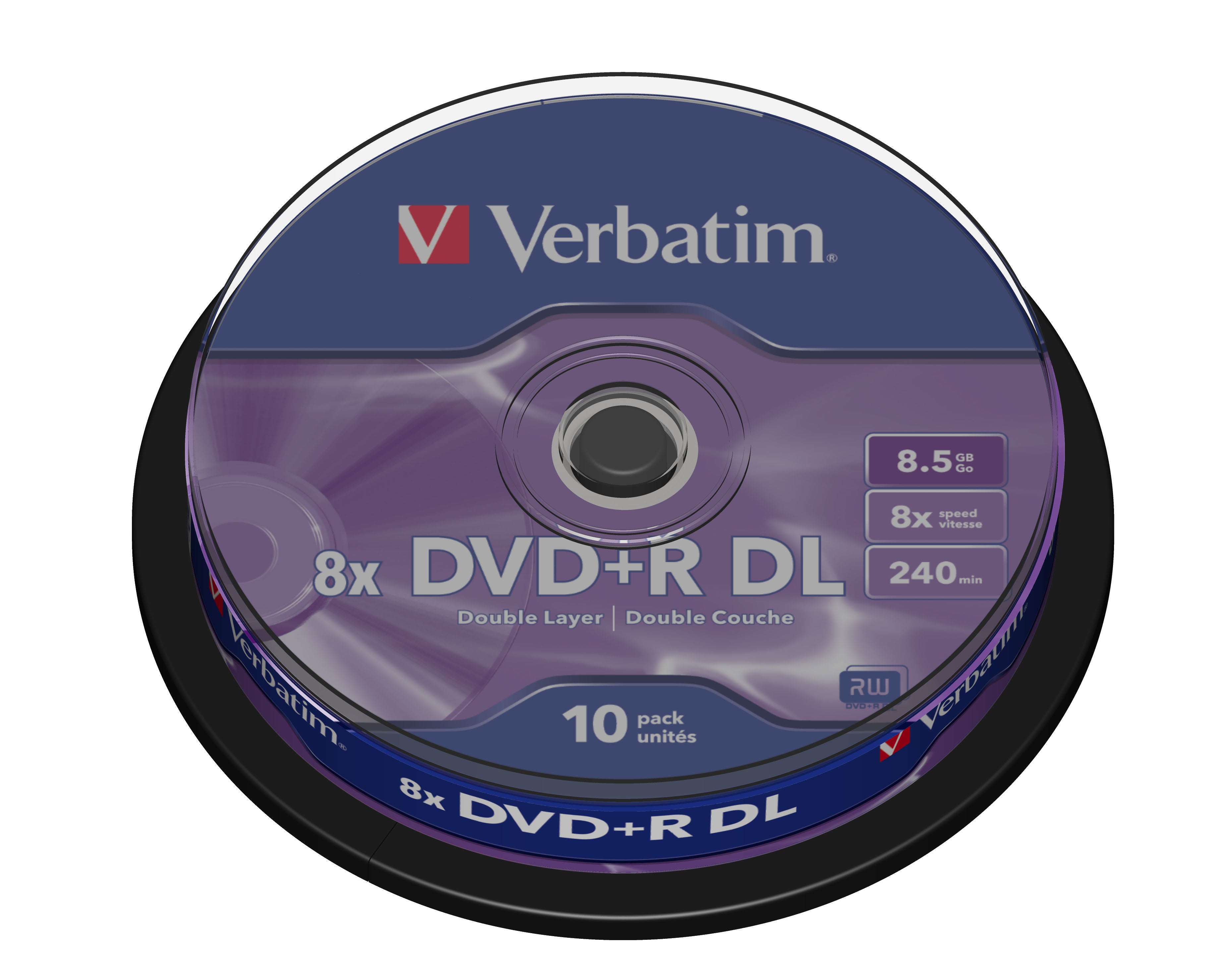 Verbatim DVD+R DL 8x Matt Silber – Spindel 10er