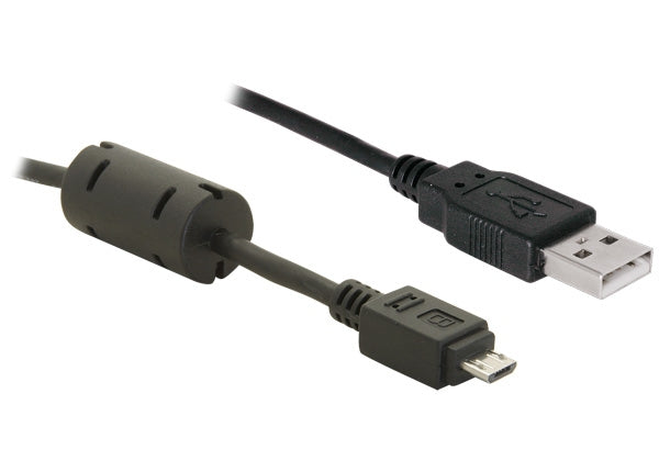 DeLOCK USB-A auf Micro-USB-B Kabel – USB 2.0 (480 Mbit/s) – 3 m – Schwarz – für Handy, PDA, Digitalkamera