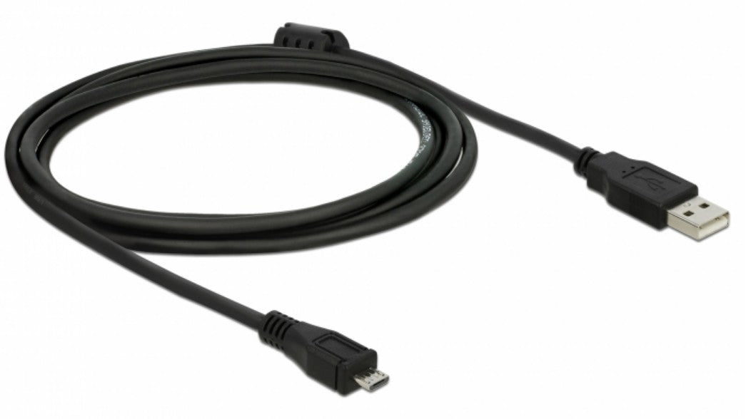 DeLOCK USB-A auf Micro-USB-B Kabel – USB 2.0 (480 Mbit/s) – 2 m – Schwarz