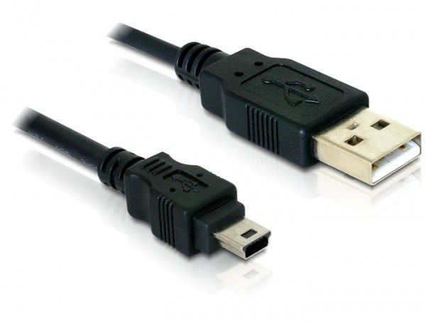 DeLOCK USB-A auf Mini-USB-B Kabel – USB 2.0 (480 Mbit/s) – 1,5 m – Schwarz