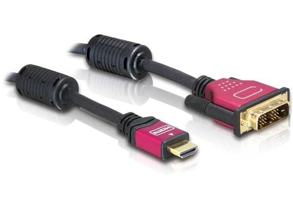 DeLOCK HDMI-A (Buchse) auf DVI-D 24+1 (Stecker) Adapter, 1920×1080, 5 m