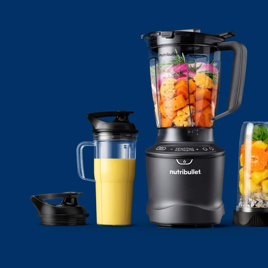 NutriBullet Smoothie-Mixer NBF550DG – 1,8 l, 1500 W, spülmaschinenfeste Teile – Dunkelgrau