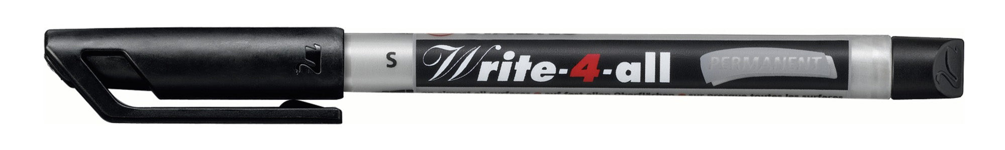 STABILO Write-4-all Permanentmarker – Rundspitze 0,4 mm – Schwarz – für Glas, Metall und Kunststoff