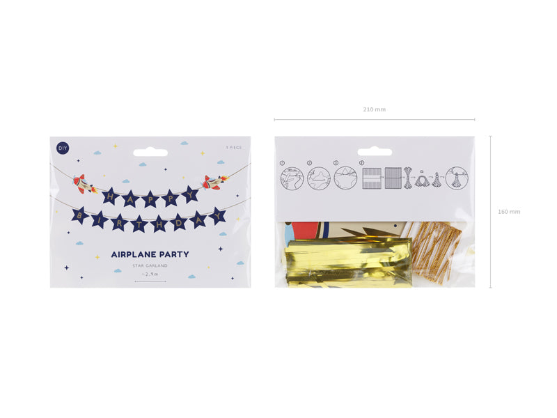 PartyDeco Girlande Fahrzeuge – Mehrfarbig – Papier – 1 Stk