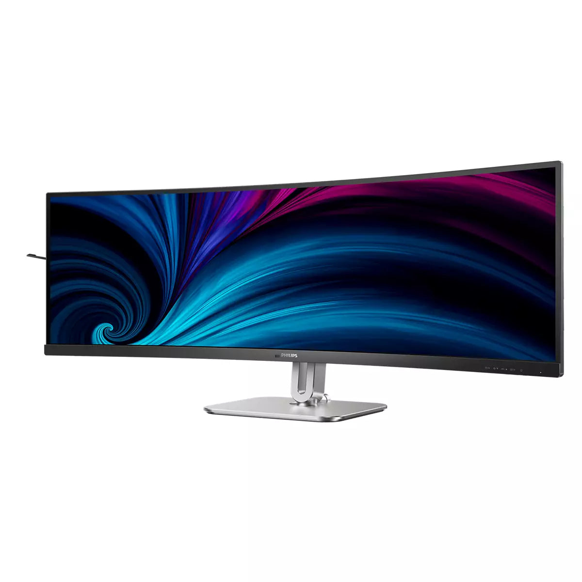 Philips 49B2U5900C/00 – Monitor, 48,8", 75 Hz, 450 cd/m², KVM, Gebogen, Lautsprecher, VESA 100 × 100, Schwarz
