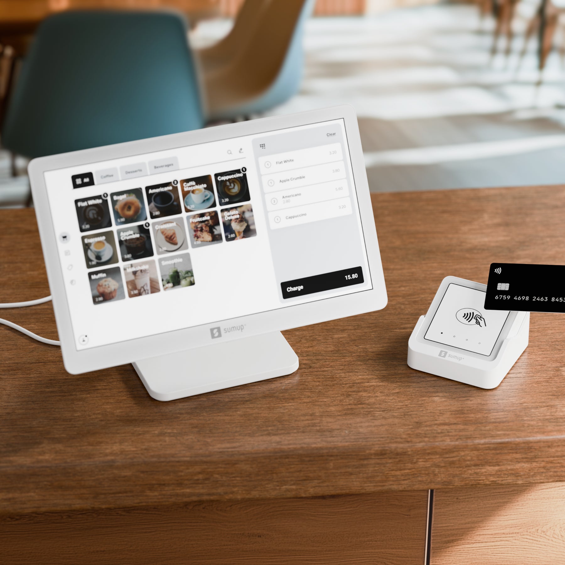 SumUp Kassensystem Lite – POS-System 13,0", 1920×1080, Touch, WLAN, inkl. Solo & Ladestation