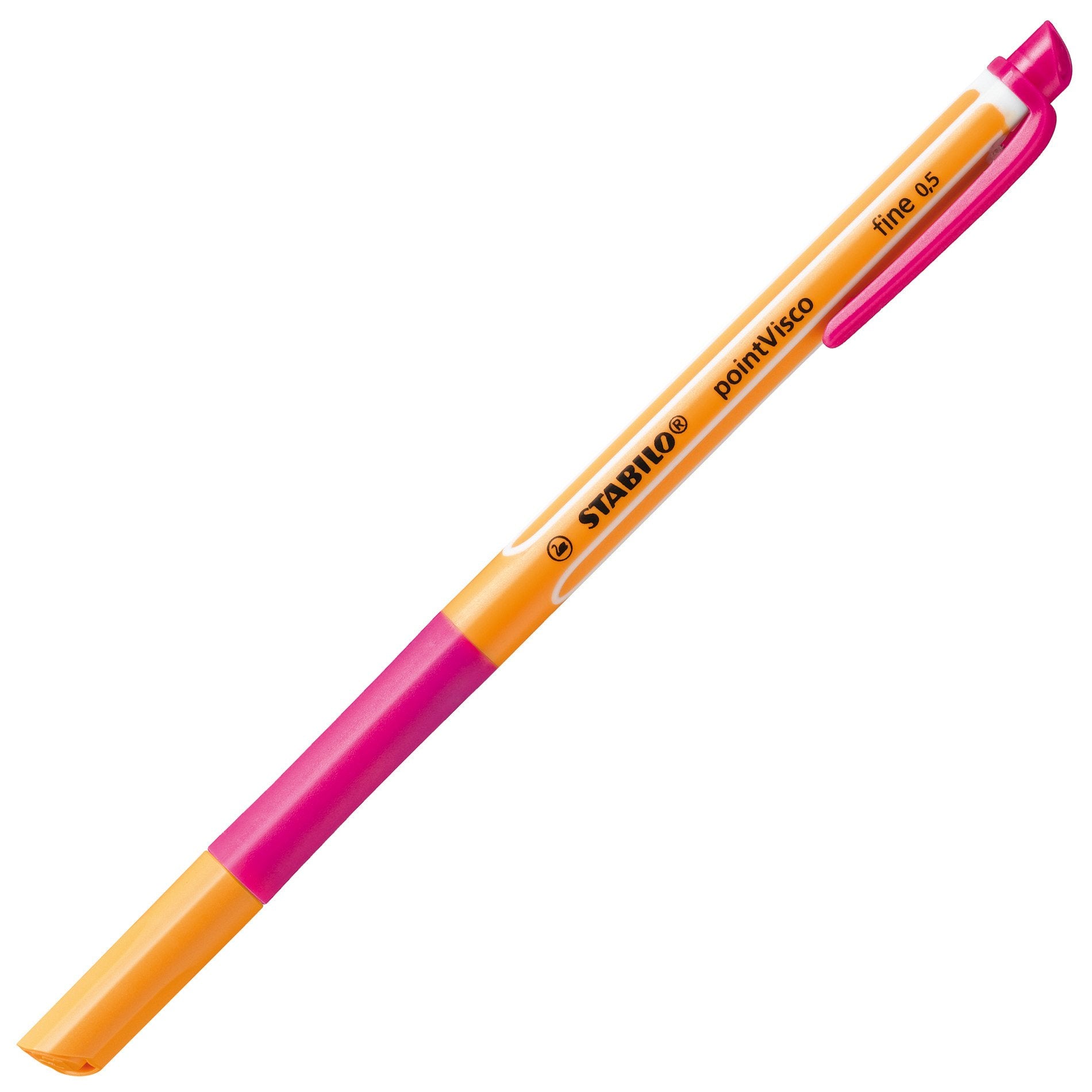 STABILO pointVisco 1099/56 – Tintenroller, 0,5 mm, pink, mit Kappe, Kunststoff, sortiert