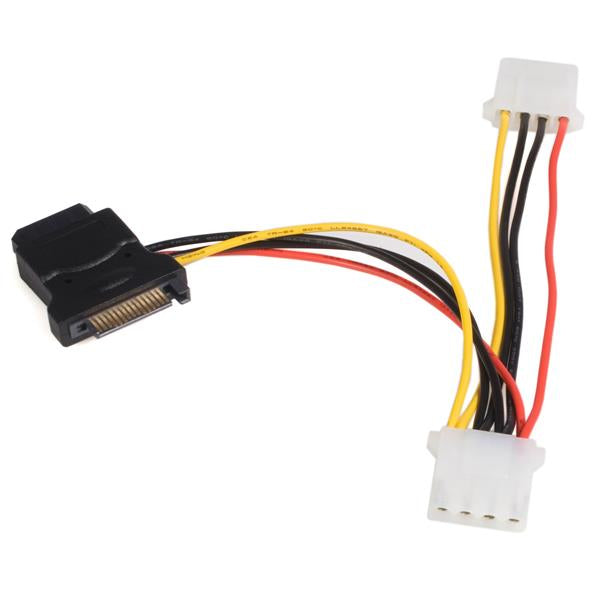 StarTech.com SATA 15-Pin zu Molex (4-Pin) Adapter – 0,153 m – Schwarz