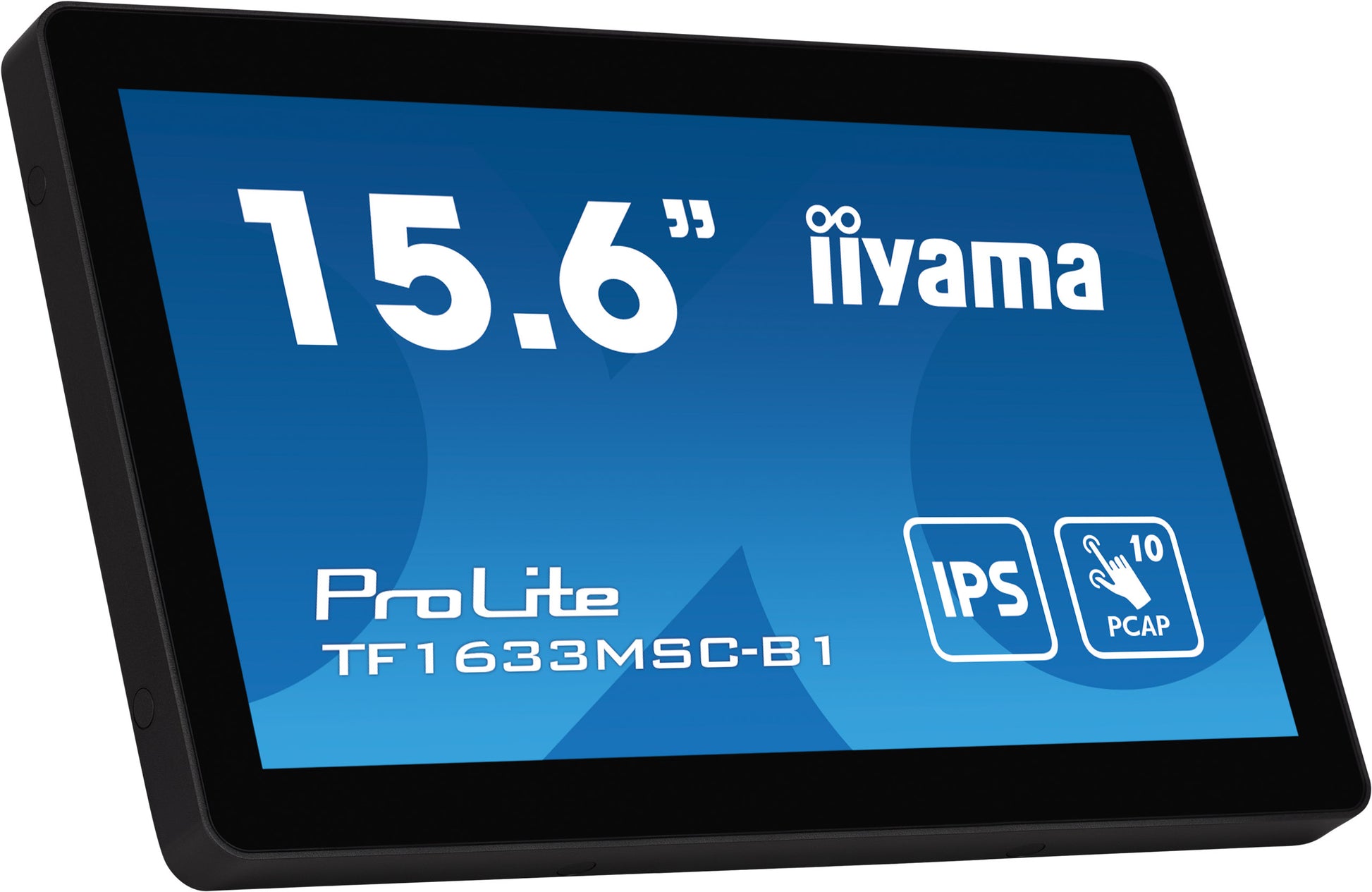iiyama TF1633MSC-B1 – Monitor, 16", 1920 × 1080 (Full HD), Touch, 385 cd/m²
