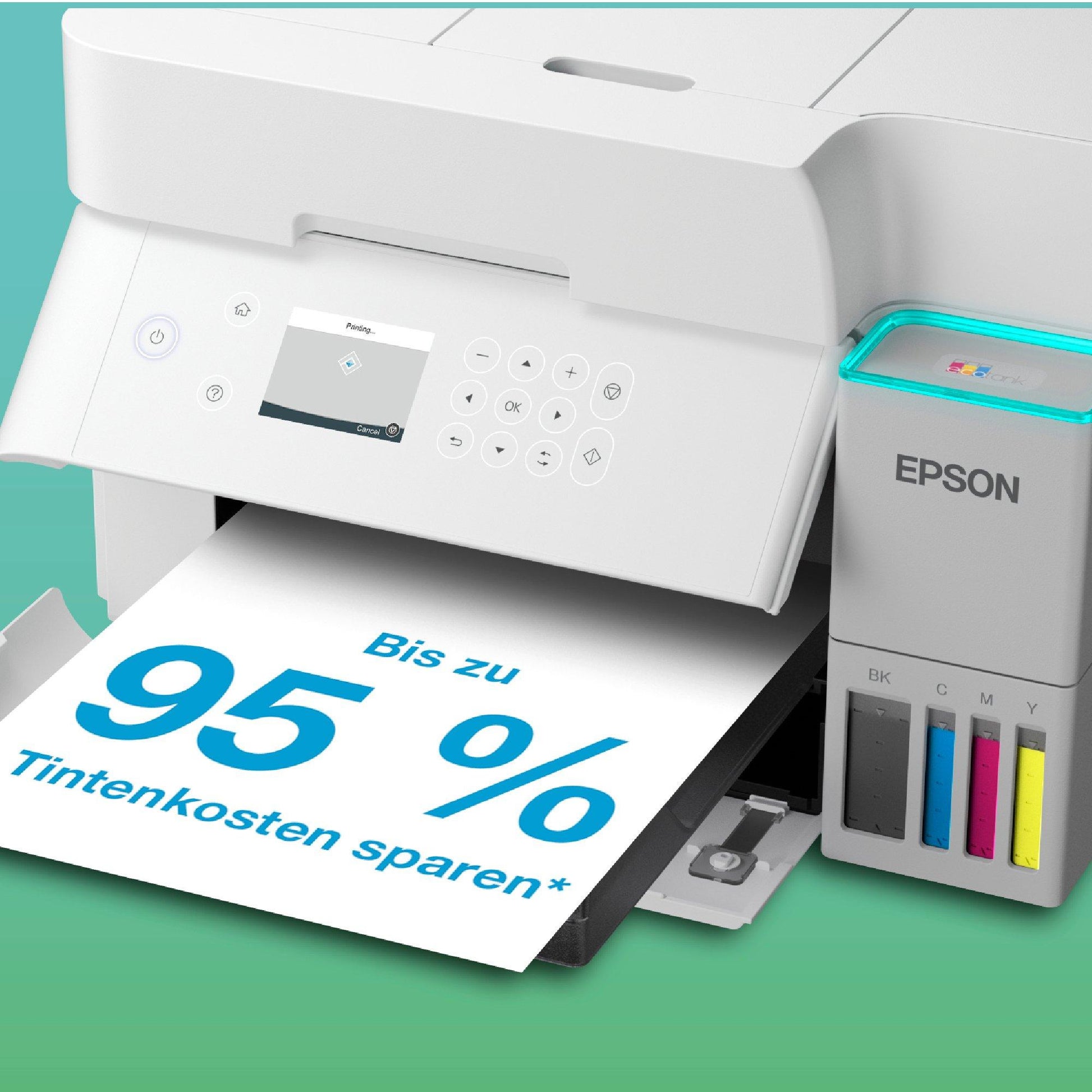 Epson EcoTank ET-3956 – Farbtintenstrahl-Multifunktionsdrucker, A4, 3-in-1, Duplex, ADF, WLAN/LAN, AirPrint