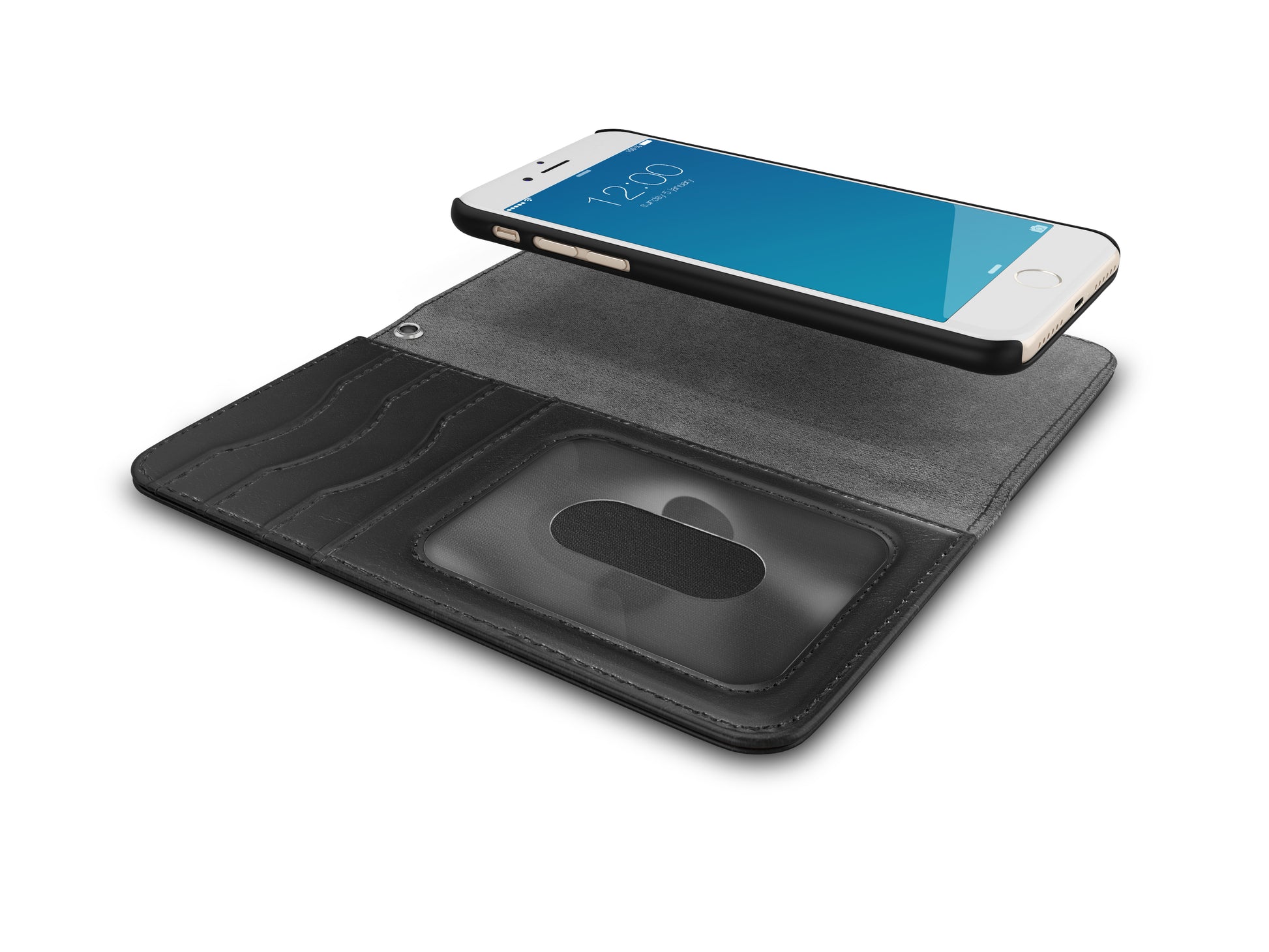 Ideal of Sweden – Booklet-Hülle – für Apple iPhone 6–8/SE (2020) – schwarz – mit Kartenfach, Magnetverschluss