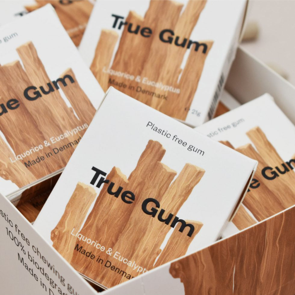 True Gum Kaugummi – Lakritz & Eukalyptus, zuckerfrei, vegan – 21 g