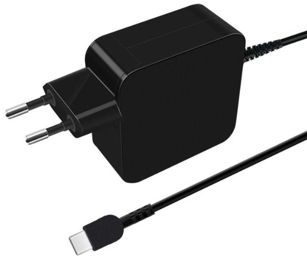 CoreParts USB-Ladegerät 100 W – USB-C×1, PD, GaN, EU-Stecker (Typ C) – Schwarz