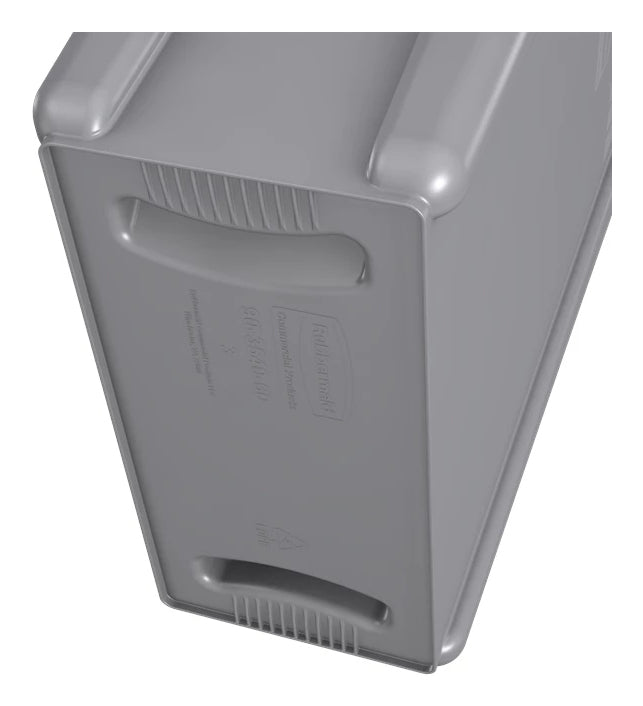 Rubbermaid Recyclingbox Slim Jim – 87 l – Kunststoff, rechteckig – gelb, ohne Deckel, mit Lüftungskanälen