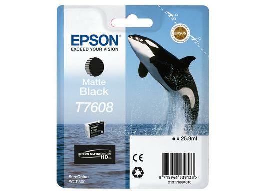 Epson T76084N10 Mattschwarz Tintenpatrone (Original) – 25,9 ml – für SureColor SC-P600