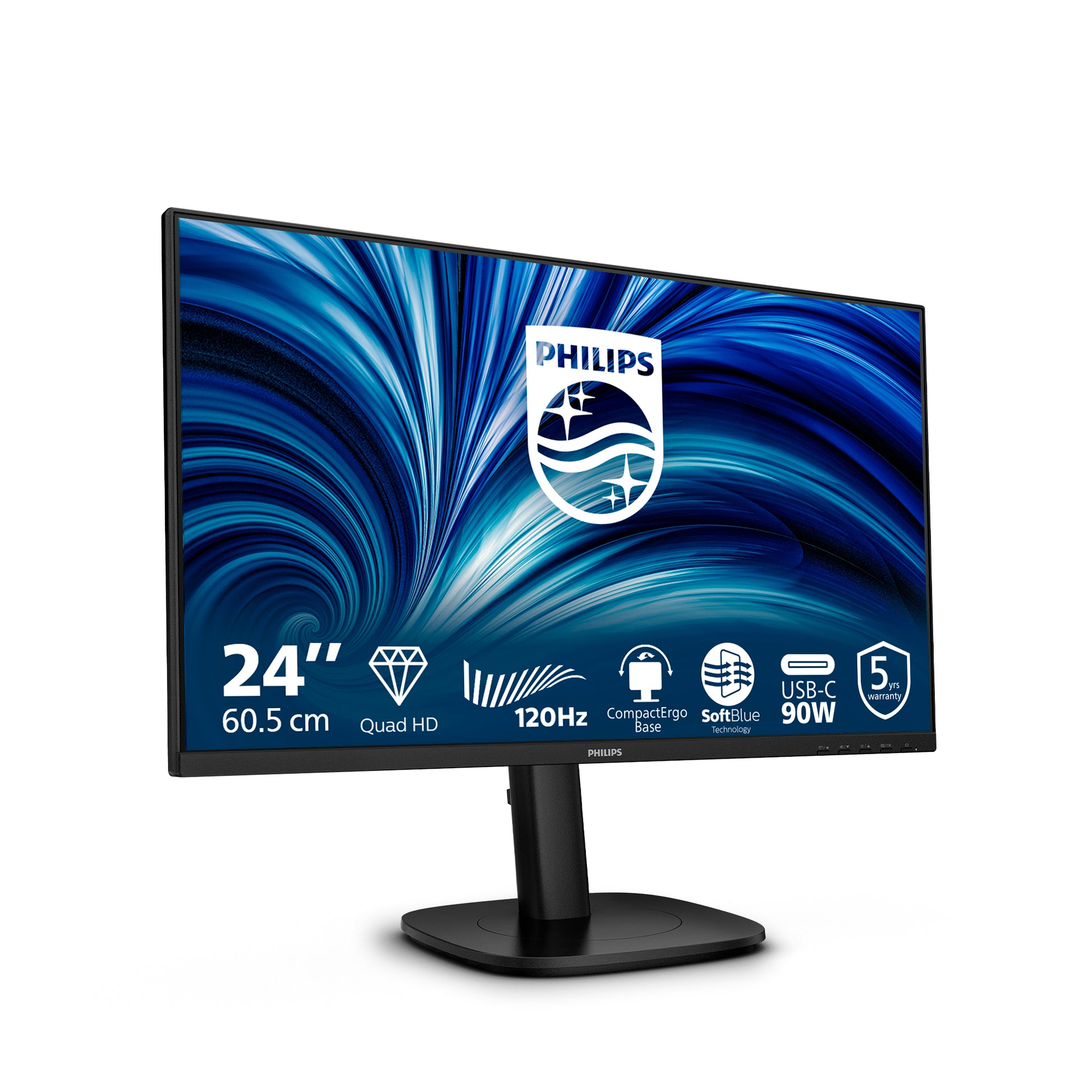 Philips 24B2U3601/00 – 23,8" 2560 × 1440 (WQHD) IPS 120 Hz USB-C 90 W LAN