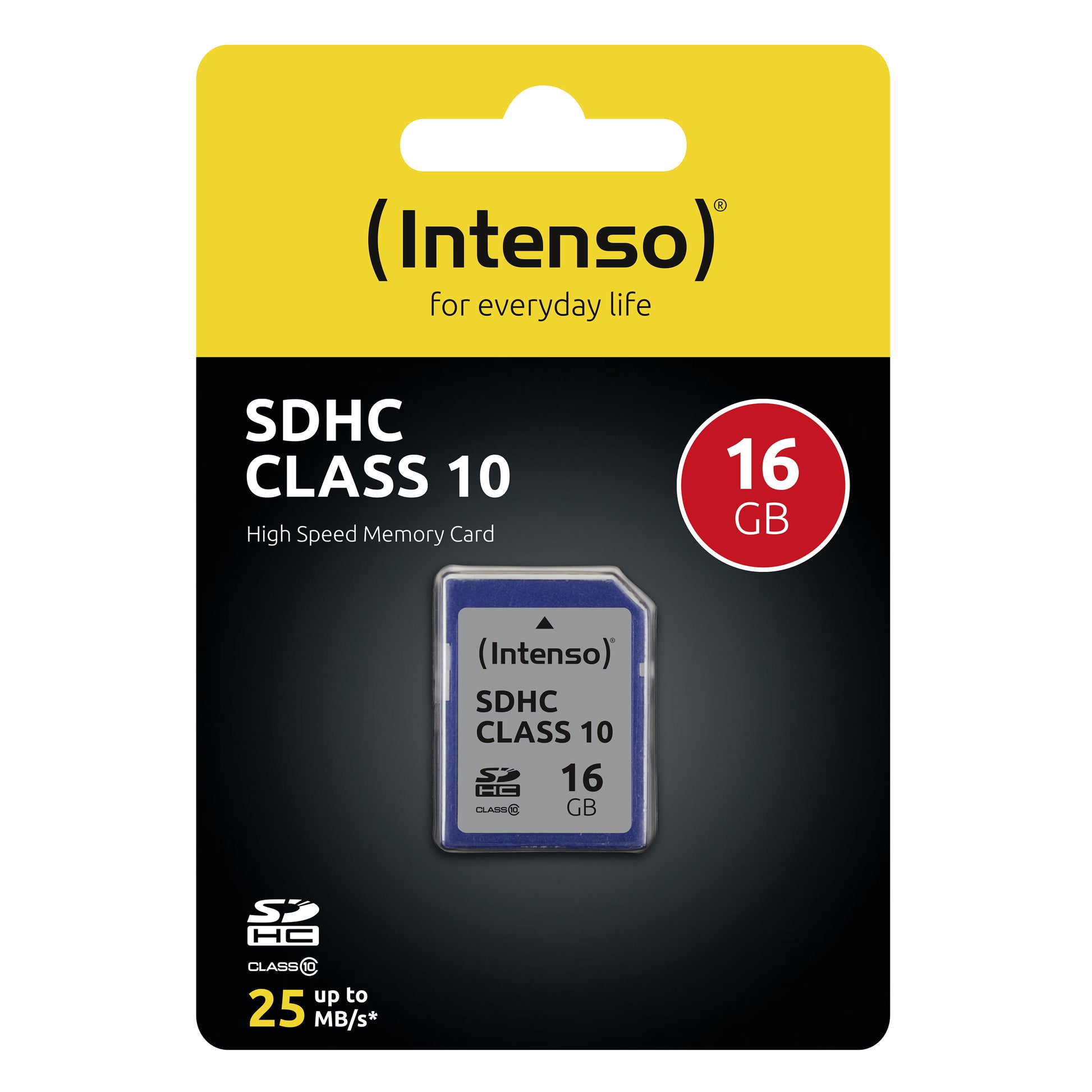 Intenso SDHC 16 GB – Class 10, 25 MB/s Lesen